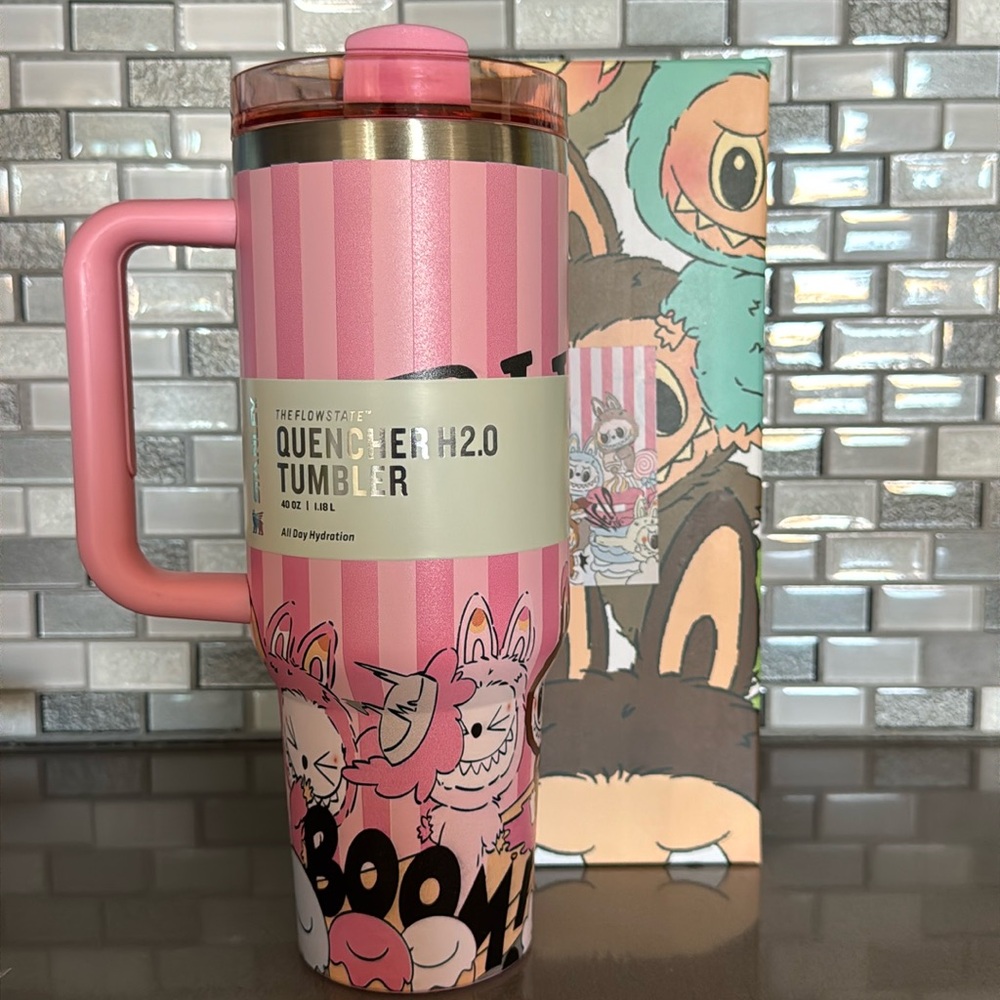 Stanley The Quencher H2.0 Flowstate Tumbler | 40 OZ / Labubu-Help Me / BRAND NEW - Picture 2 of 13